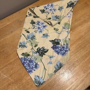 Waverly Blossom Hill Tablerunner Farmhouse Blue Yellow French Country Floral 66"